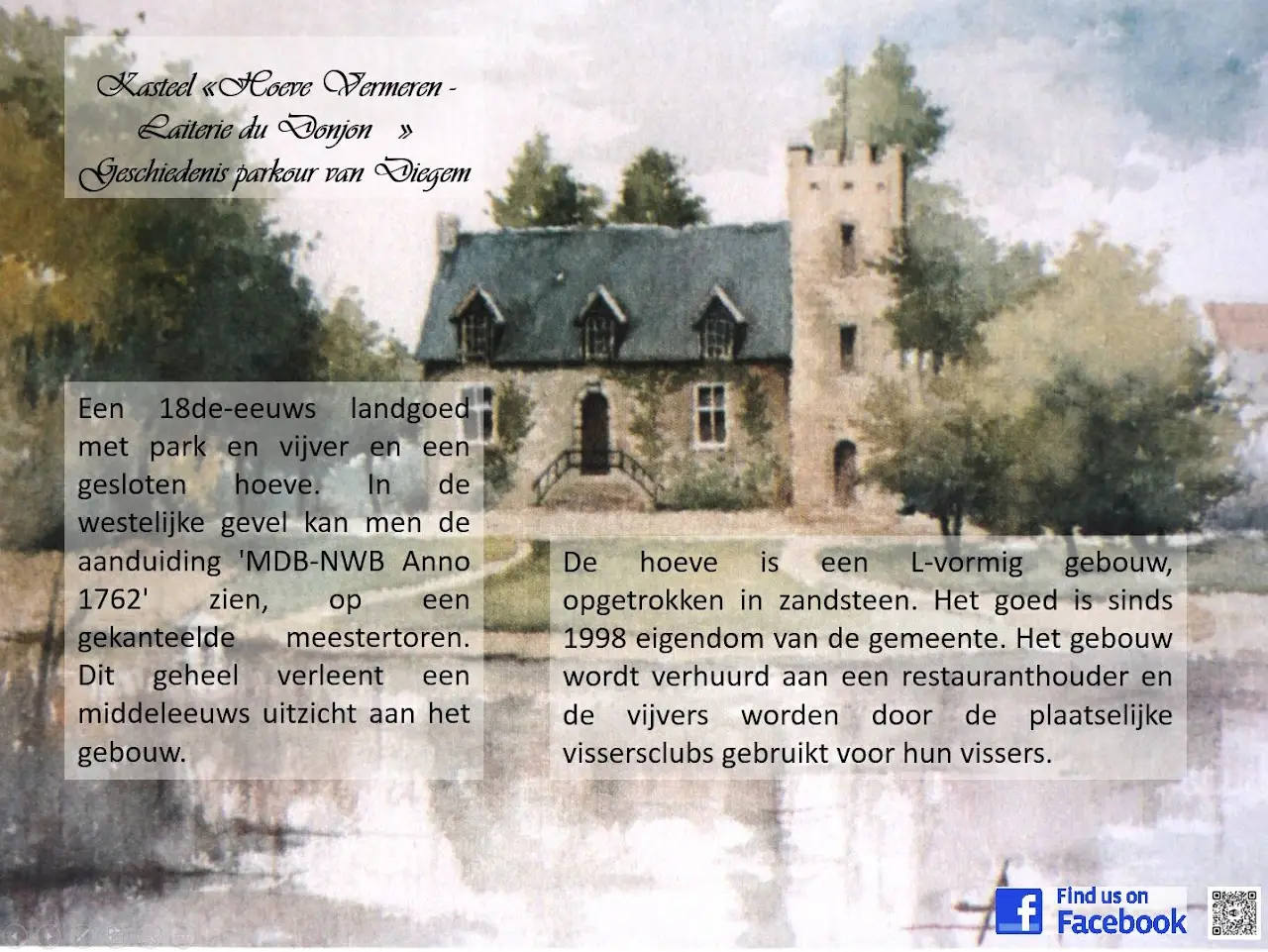 Paneel van het wandelpad over de Donjon.